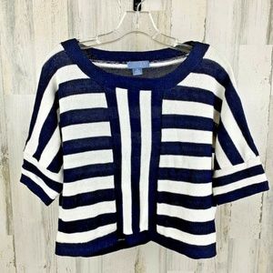 Lil Sweater Dark Navy White Pullover Size Med